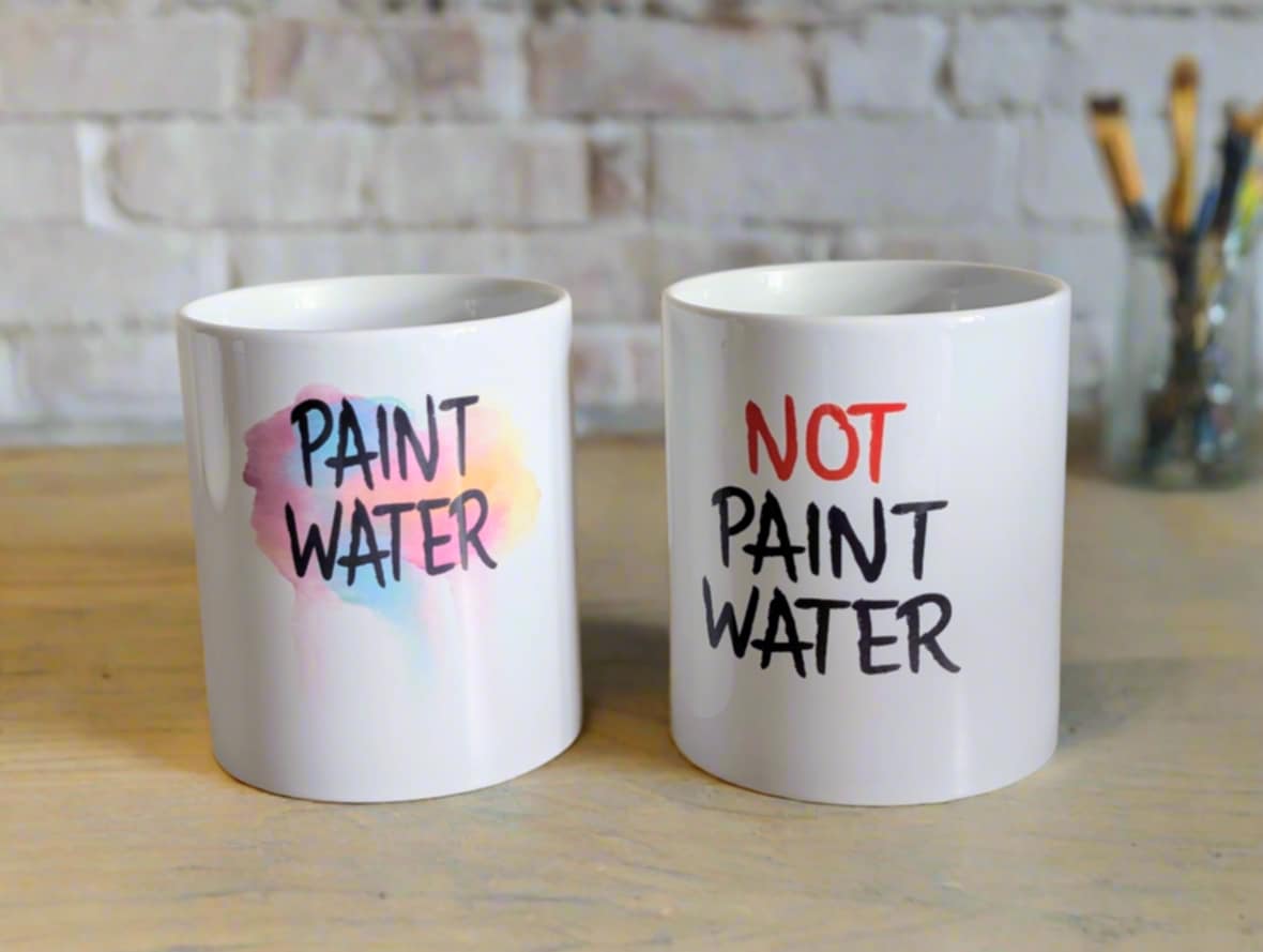 Paint Water Pot & Not Paint Water Pot | Paint Brushes | Gifts For Artists