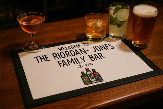 Personalised Bar Runner | Home Bar | Garden Pub |