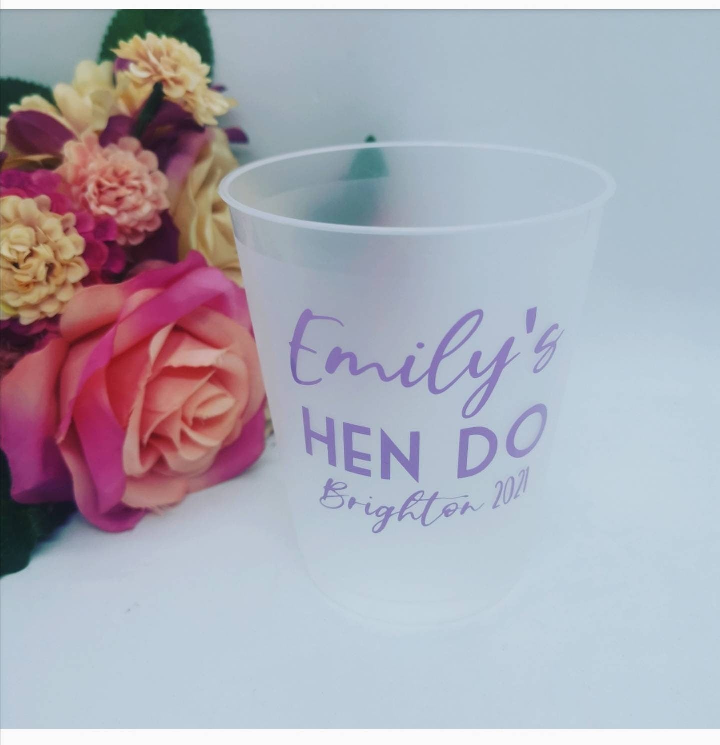 Personalised Frosted Plastic Stadium Cup | Celebration Cups