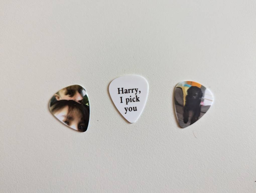Personalised Plectrum | Guitar Picks | Photo OR Text |