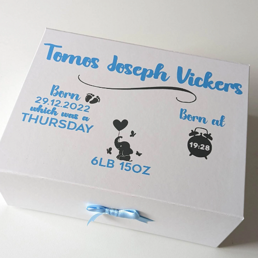 Personalised Baby's Firsts Gift Box | Magnetic Lid | Keepsake Gift