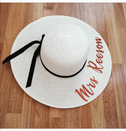 Personalised Floppy Hat | Honeymoon Gift | Travel Accessories