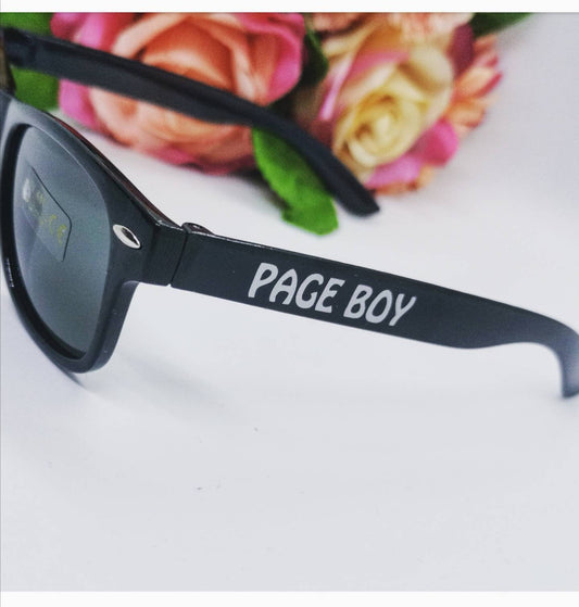 Personalised Childs Black Sunglasses | Wedding Accessories