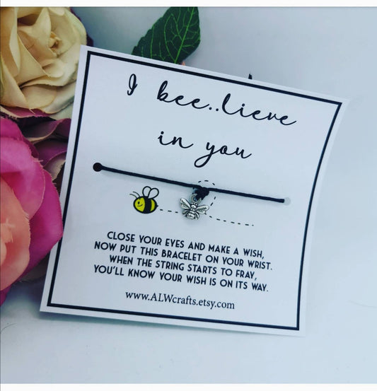 I Beelieve In You Bee Wish Bracelet