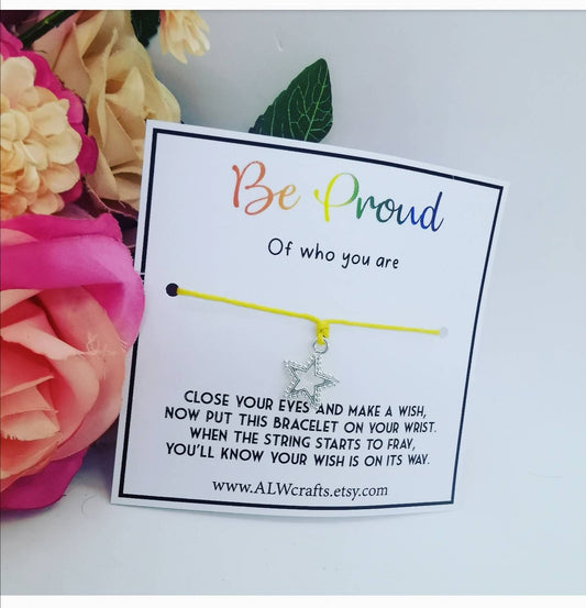 Be Proud Rainbow Wish Bracelet | Thoughtful Friendship Gift |