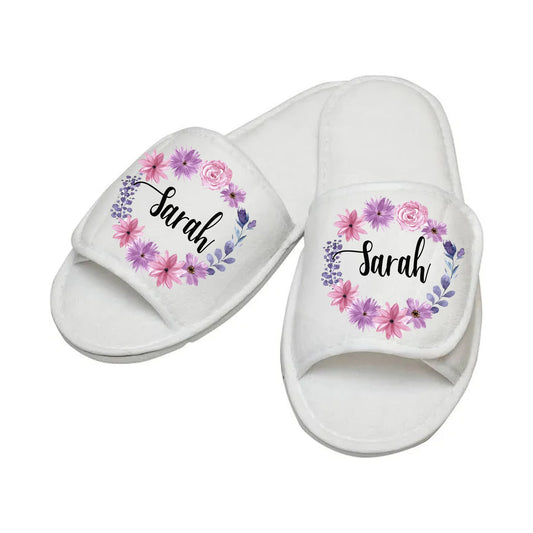 Personalised Open Toe Slippers