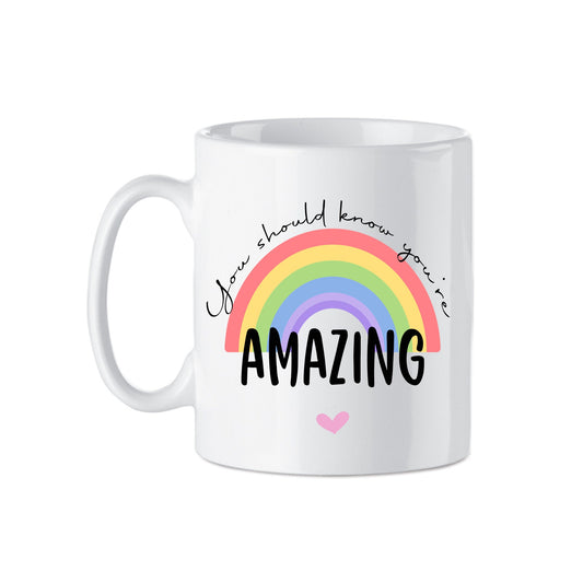Personalised You're Amazing Mug | Rainbow Design |